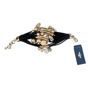 Formal blank and gold tone chunky bracelet NWT